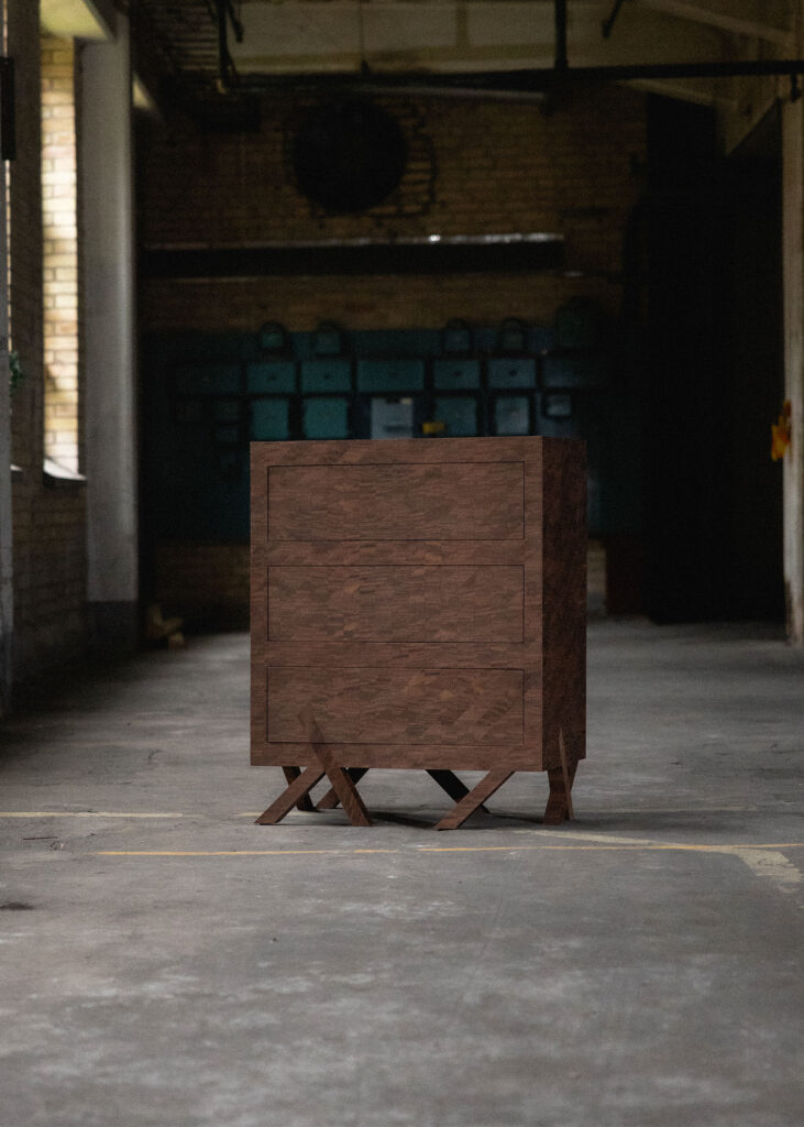veneer cabinet front view